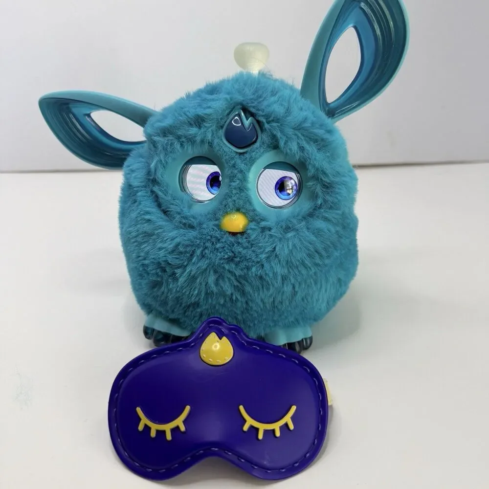 Furby Connect Teal Blue with Sleep Mask Bluetooth 2016 Hasbro TESTED WORKS